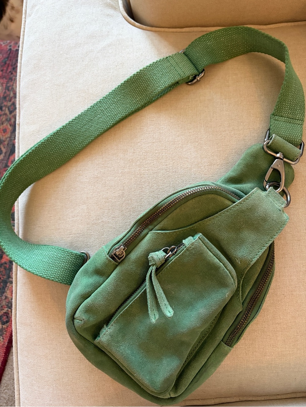 Free People Hudson Sling Bag Kelly Green